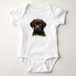Body Para Bebé Cachorro de Labrador de Chocolate
