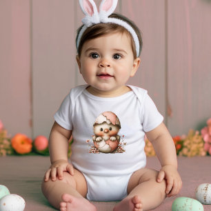 Body Para Bebé Cachorro de Pascua adorable