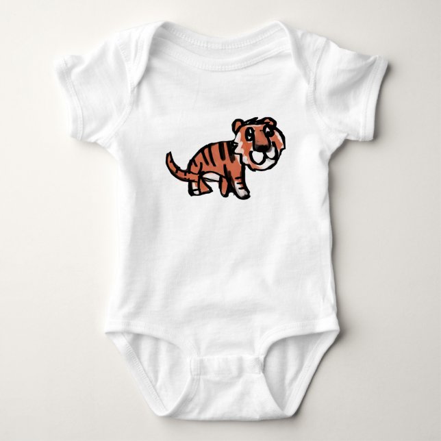Body Para Bebé Cachorro de Tigre (Anverso)