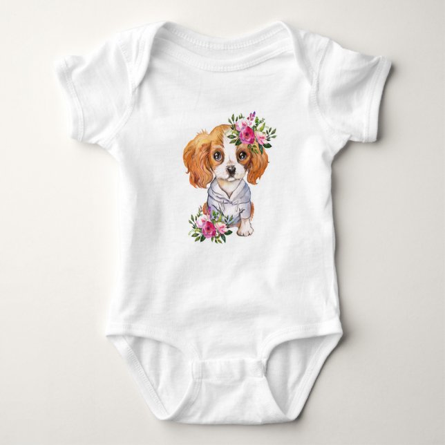 Body para bebé cachorro King Charles Cavalier (Anverso)