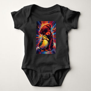 Body Para Bebé Cachorro y Patito Abrazándose Arte Pop