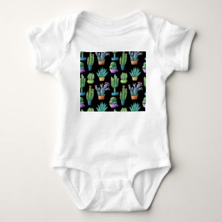 Body Para Bebé Cacti colorido: Diseño caprichoso y caprichoso.
