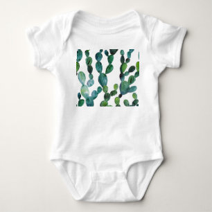Body Para Bebé Cactus Craze: Tendencia de las acuarelas tropicale