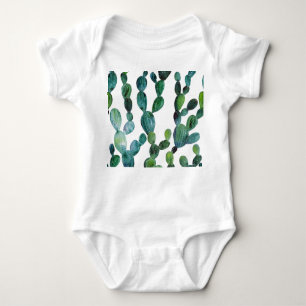 Body Para Bebé Cactus Craze: Tendencia de las acuarelas tropicale