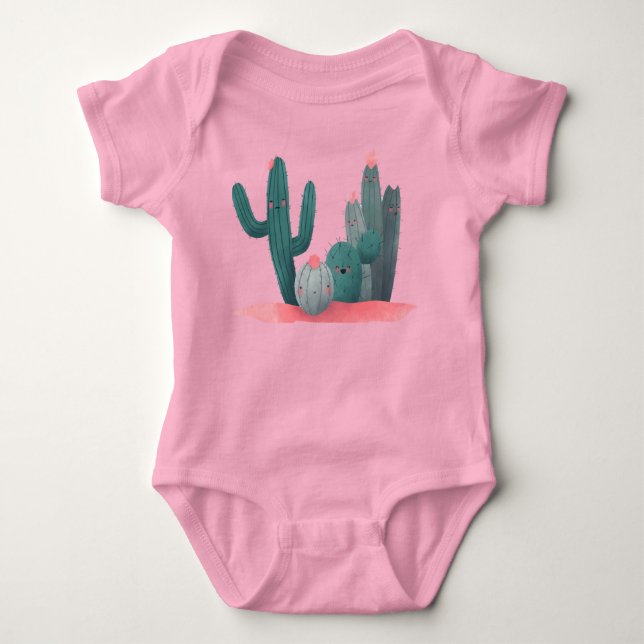 Body Para Bebé cactus lindo (Anverso)