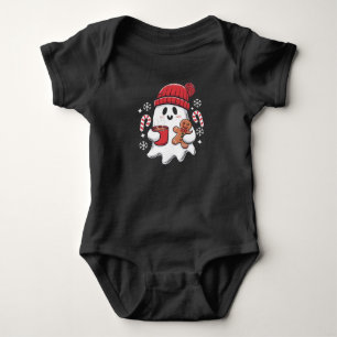 Body Para Bebé Café helado de Navidad fantasma lindo retro café d