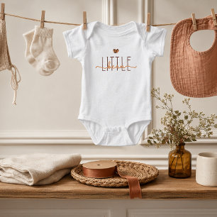 Body Para Bebé Café Pequeño Frijol Temático