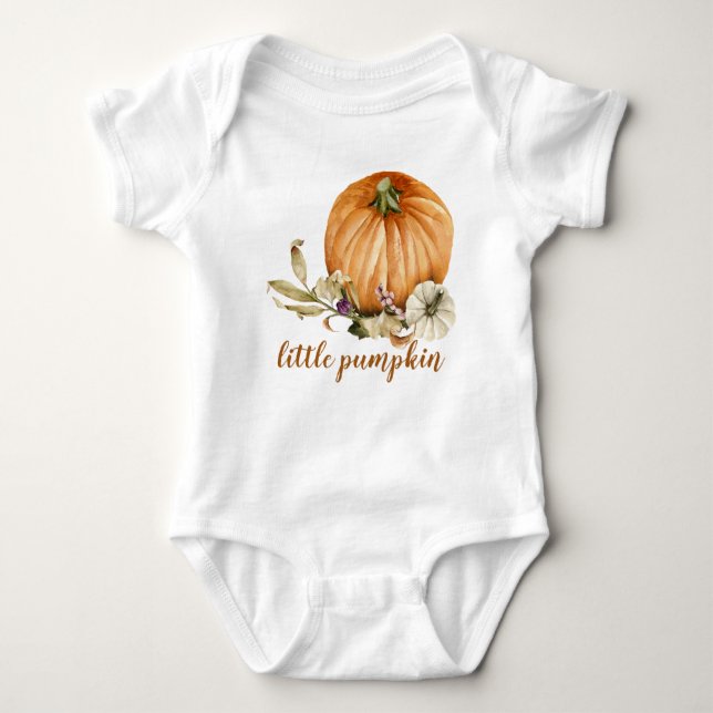 Body Para Bebé Caída personalizada de calabaza pequeña (Anverso)