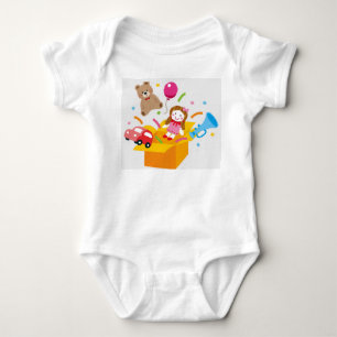 Body Para Bebé Caja de juguetes ilustración adorable Juguetes K