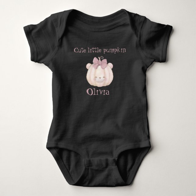 Body Para Bebé Calabacita linda personalizada (Anverso)