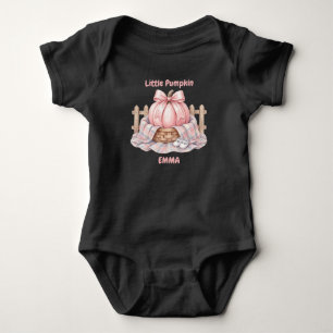 Body Para Bebé Calabacita Rosa Personalizada Pinkoween Agua Fuert