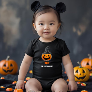 Body Para Bebé Calabaza de Halloween "BOO!" - Nombre personalizad