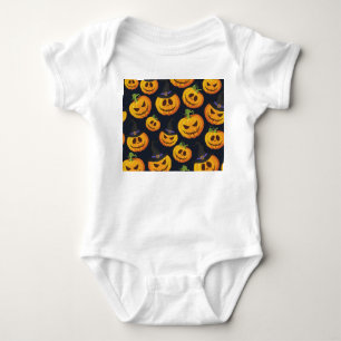 Body Para Bebé Calabaza de Halloween: Patrón de Brujas Vintage