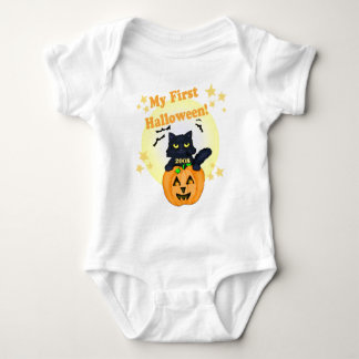 Body Para Bebé Calabaza de Halloween y camiseta del gato