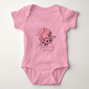 Body Para Bebé Calabaza floral rosa suave de otoño bebé niña