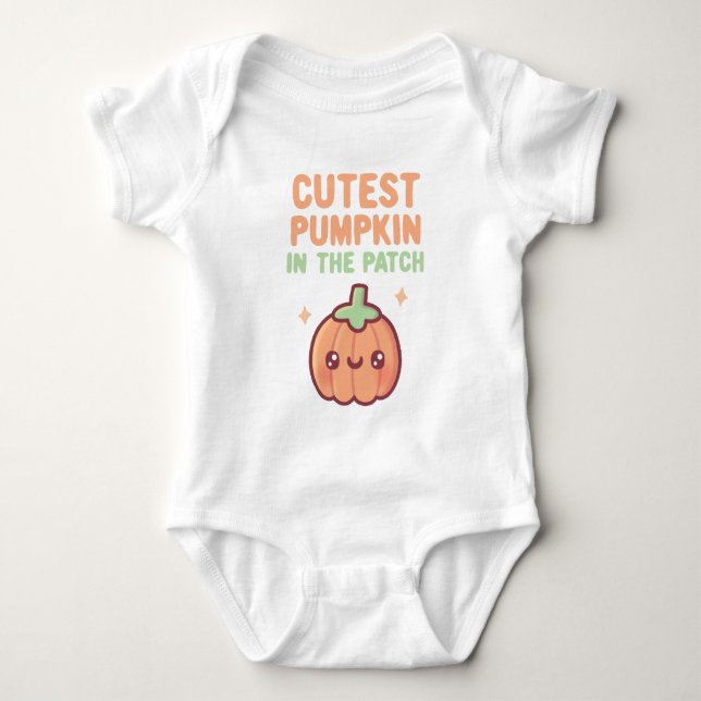Body Para Bebé Calabaza más fina del parche (Anverso)