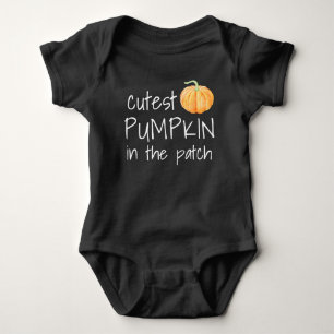 Body Para Bebé Calabaza más linda de la parcela de Halloween
