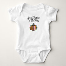 Calabaza más reciente en el parche Baby Bodysuit