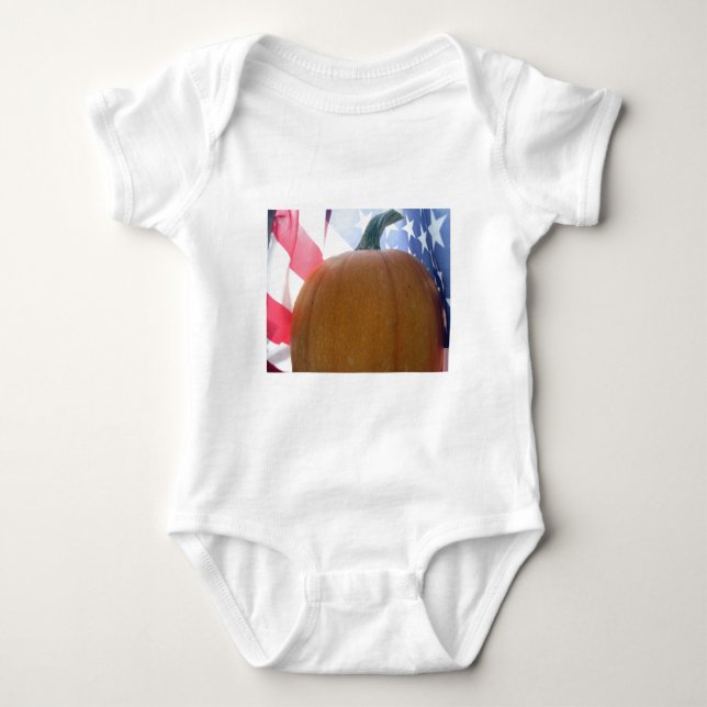 Body Para Bebé Calabaza Patriótica (Anverso)