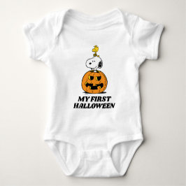 Body Para Bebé Calabaza Snoopy & Woodstock - Mi primera Halloween