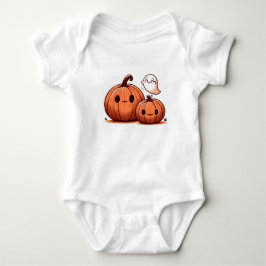 Body Para Bebé Calabazas de Halloween y Fantasma Adorables en Acu