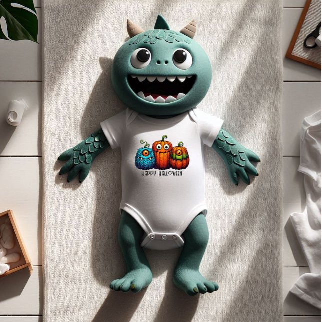 Body Para Bebé Calabazas de Monster (Happy little monster!)