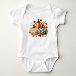 Body Para Bebé Calabazas rústicas vintage de otoño