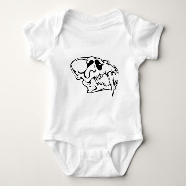 Body Para Bebé Calavera animal (Anverso)