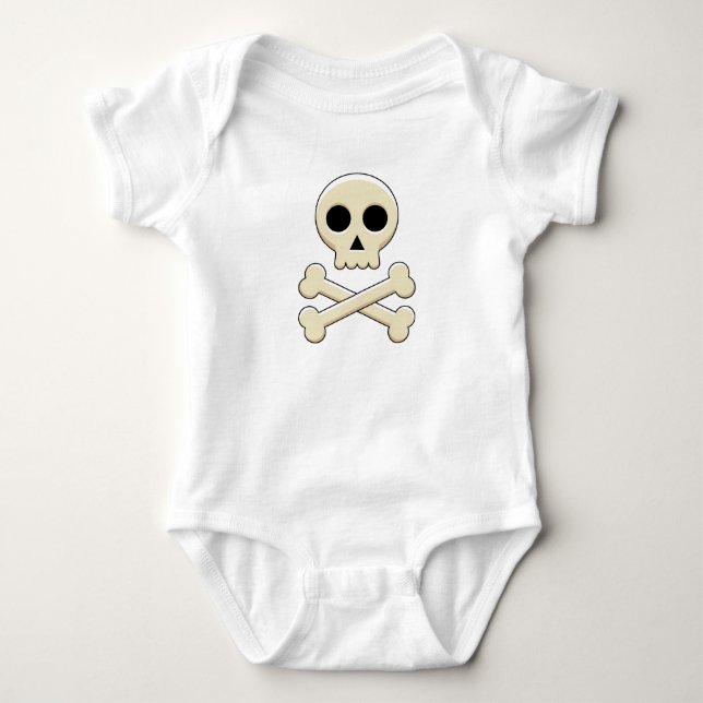 Body Para Bebé Calavera con huesos (Anverso)