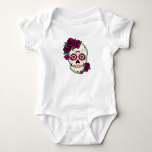 Body Para Bebé Calavera de azúcar con Rosas