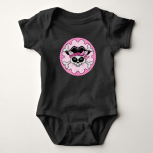 Body Para Bebé Calavera de gatita princesa pirata