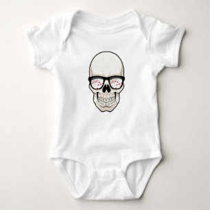 Body Para Bebé Calavera en Poker con gafas de sol