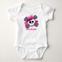 Calavera Rosa Bebé Personalizado Uno Pieza