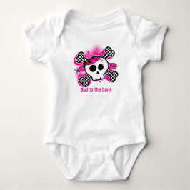 Body Para Bebé Calavera Rosa Bebé Personalizado Uno Pieza