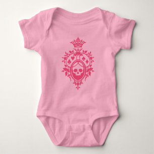 Body Para Bebé Calavera Rosa Y Trajes De Tarjeta Escudo Bebé