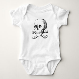 Body Para Bebé Calavera y cruces angulados