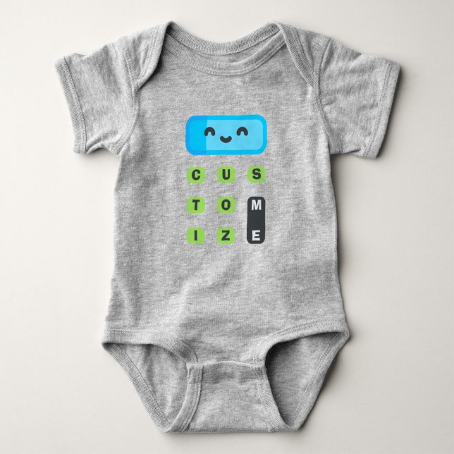 Body Para Bebé Calculadora de personalizable Bebé para Genio Futu (Anverso)
