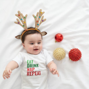 Body Para Bebé Calendario de la primera Navidad del bebé