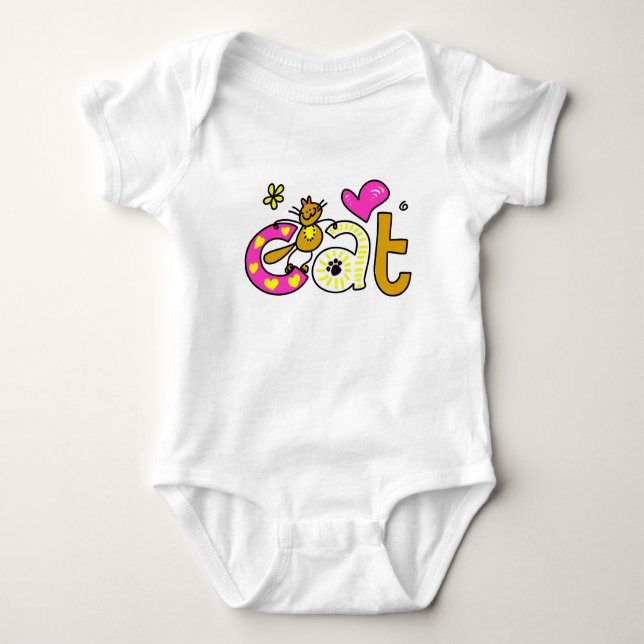Body Para Bebé Calico Kitten Baby Bodysuit - Traje para Gatos (Anverso)