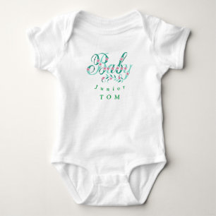 Body Para Bebé Caligrafía júnior Traje de bebé personalizado