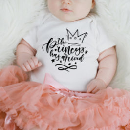 Body Para Bebé Caligrafía que la princesa ha llegado