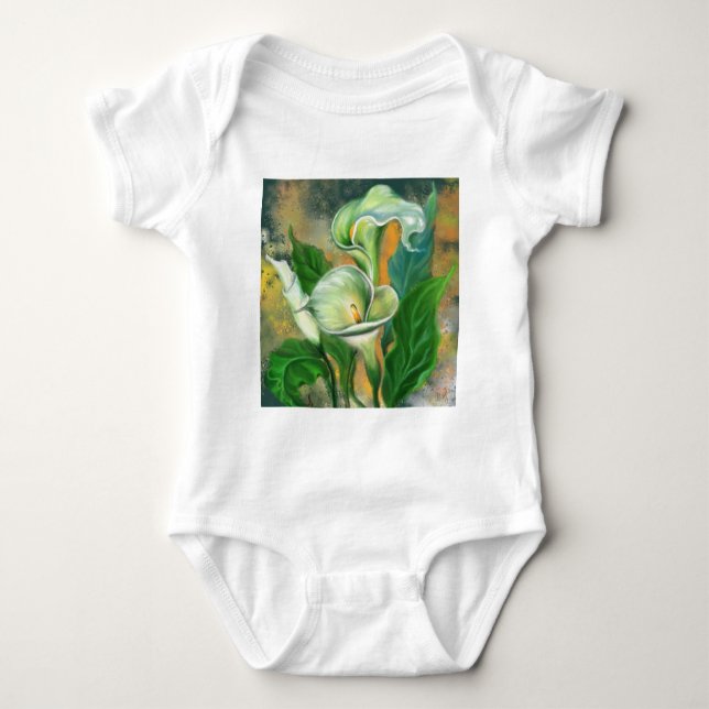 Body Para Bebé Calla Lily Flowers Baby Bodysuit (Anverso)