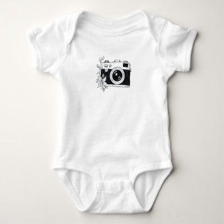 Body Para Bebé Cámara Antigua – Boceto Floral