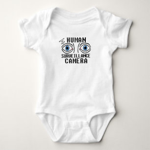 Body Para Bebé Cámara de Vigilancia Humana Humor Seco