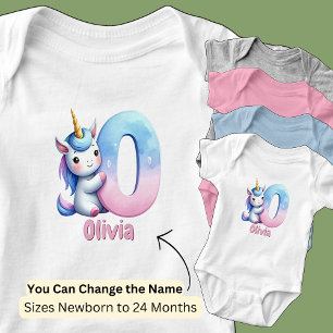 Body Para Bebé Cambia Nombre Rosa Bonito Azul Lindo Letra O Unico