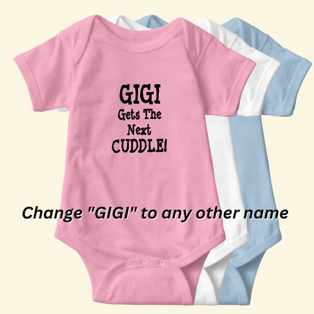 Body Para Bebé Cambiar nombre a cualquier texto, GIGI obtiene el  (Subido por el creador)