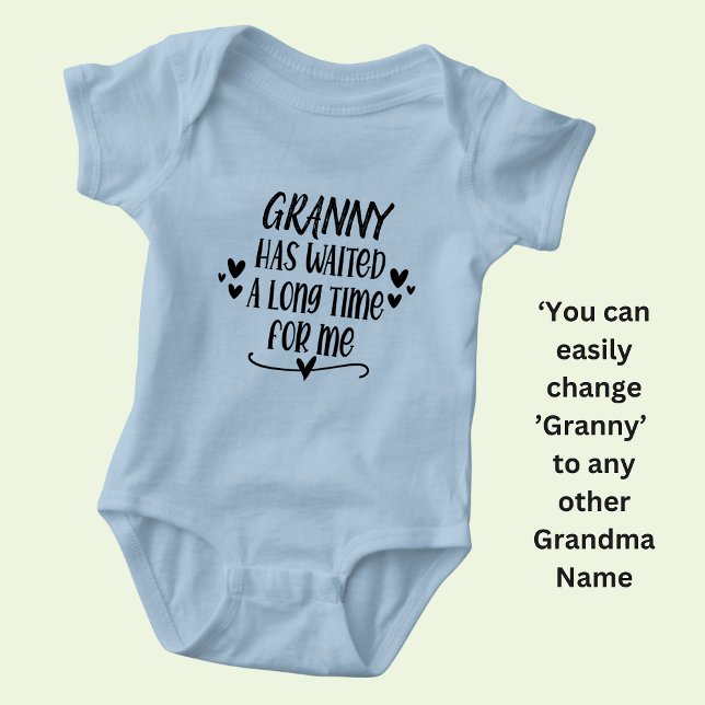 Body Para Bebé Cambiar nombre de abuela me ha esperado mucho tiem (Subido por el creador)