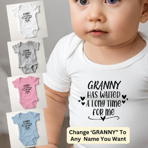 Body Para Bebé Cambiar nombre de GRANNY me ha esperado mucho tiem