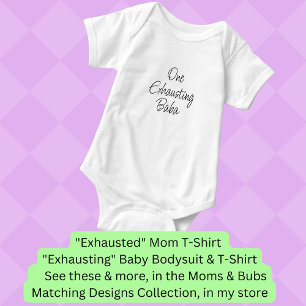 Body Para Bebé Cambiar TODO el texto - Un agotador conjunto Baba,