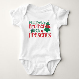 Body Para Bebé Cambiaré hermano por regalos, Navidad